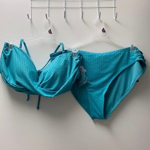 Terra & Sky Plus Size Two Piece Swim Set Size 3X